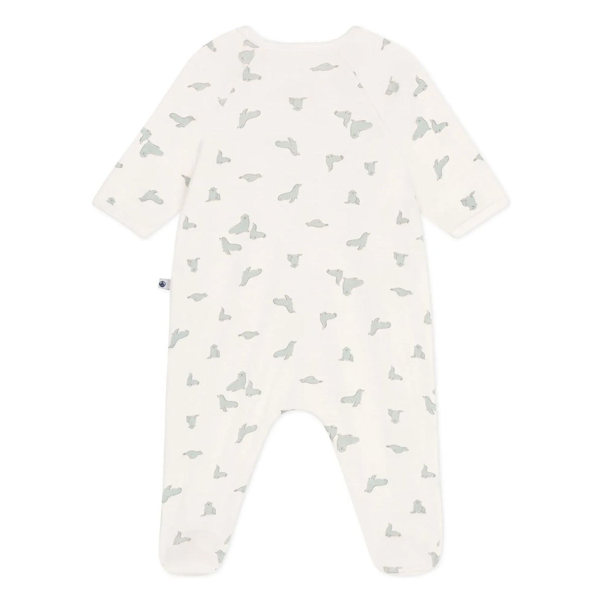 Petit Bateau - Barinou Organik Pamuklu Ayaklı Pijama | Ekru
