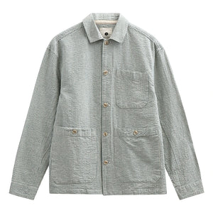 Anerkjendt - Akodin Gestreiftes Overshirt | Hellgrau
