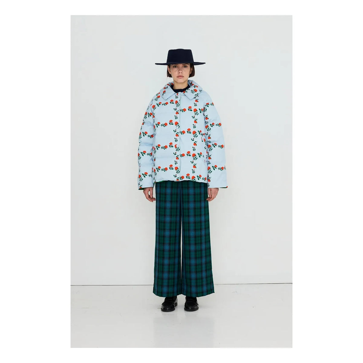 The Tiny Big Sister - Stepp-Baumwoll-Kurzjacke | Hellblau
