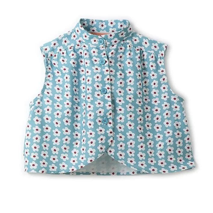 Fabula - Bluse mit Blumenmuster | Hellblau