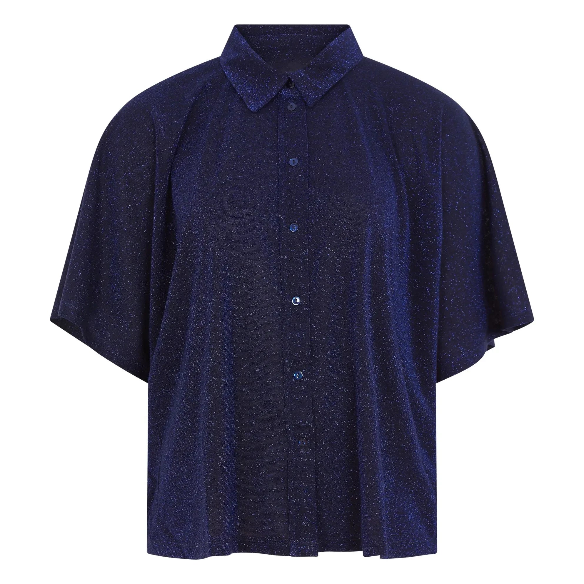 Momoni - Brooklyn Metallic Hemd | Marineblau