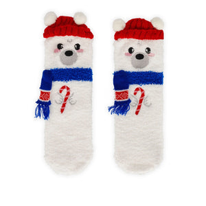 Legami - Kinder Weihnachts-Slipper Socken Polar Bear - Perfekte Passform!