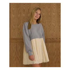 Rylee + Cru - Sweatkleid | Grau-Blau