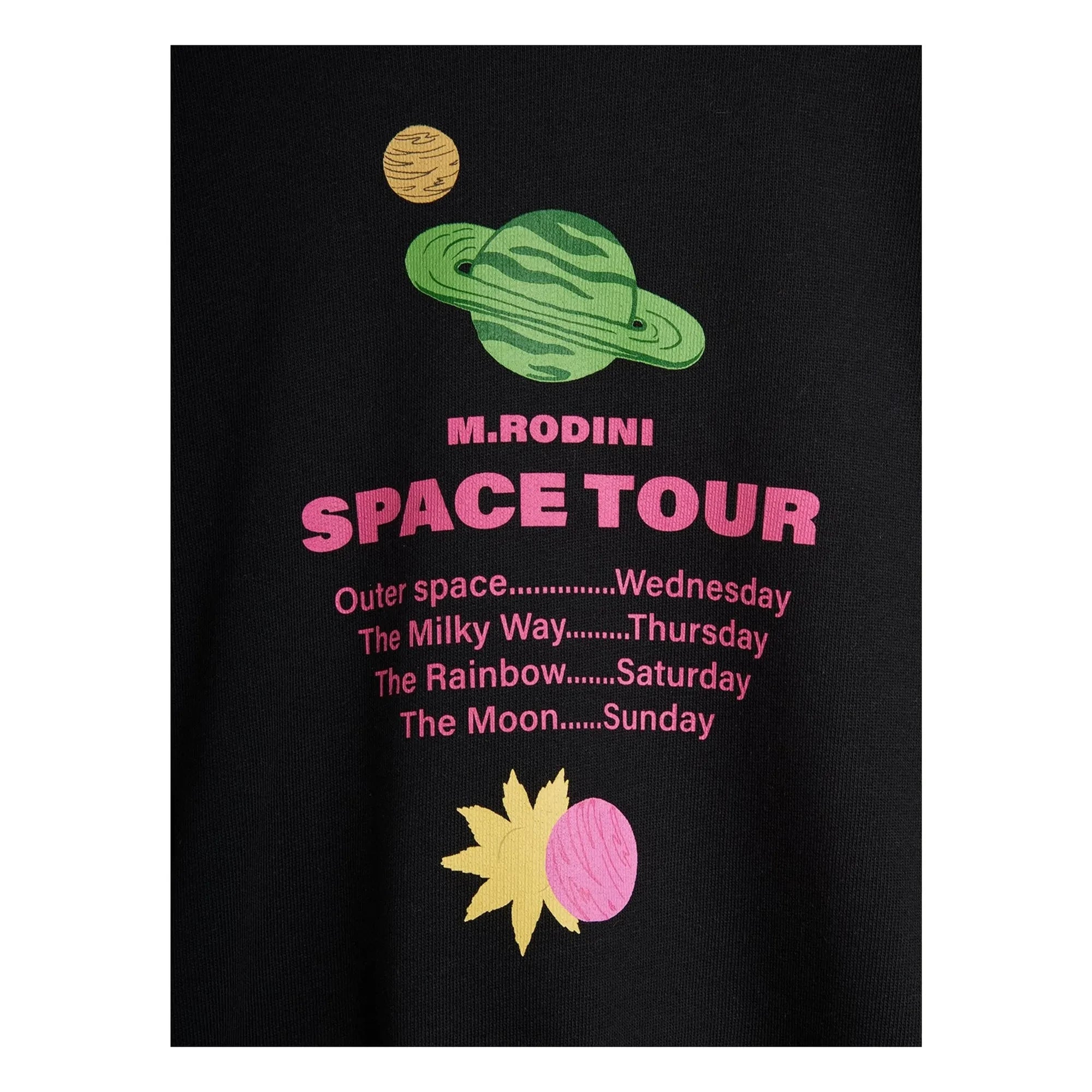 Mini Rodini - Space Tour Bio-Baumwoll-Sweatshirt | Schwarz