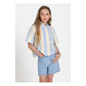 Smallable Kid - Sawyer Gestreiftes Hemd | Hellblau