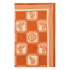 Apaches - Kleiner Manika Damier Schal | Orange