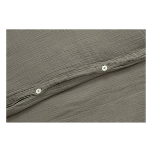 garbo&friends - Geranium Baumwoll-Musselin-Bettbezug | Khaki