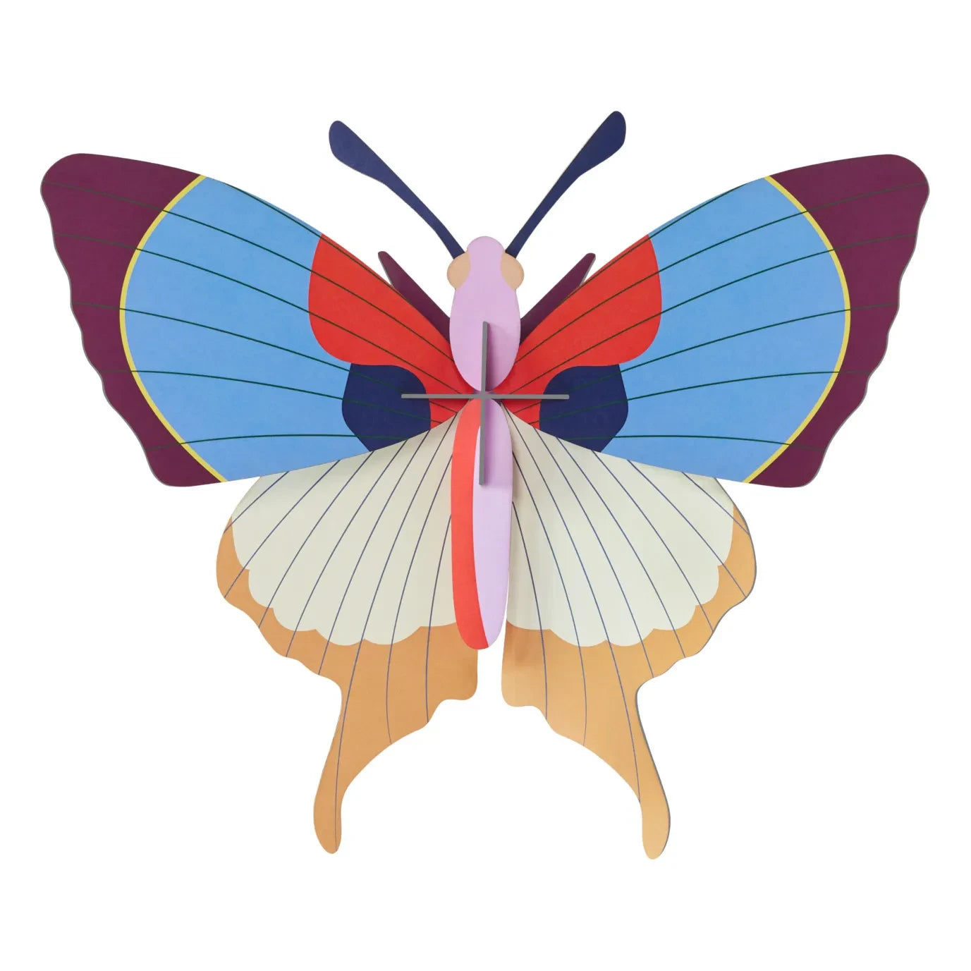 Studio Roof - Fransen-Schmetterling Wanddeko | Pflaume