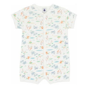 Petit Bateau - Shorts mit Tiermuster und Schlafsack | Weiß