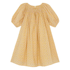 Bonton - Nala Fleurie Gerafftes Kleid | Gelb