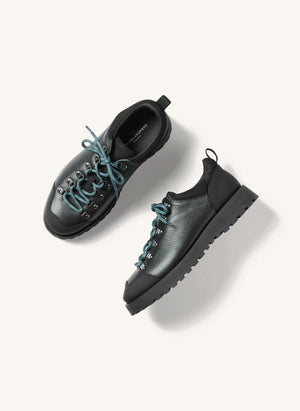 Garment Project - Dune Niedrig Leder Schuhe | Schwarz