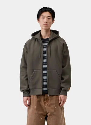 Carhartt WIP - Chase Sweatshirt mit Reißverschluss | Dunkelgrau