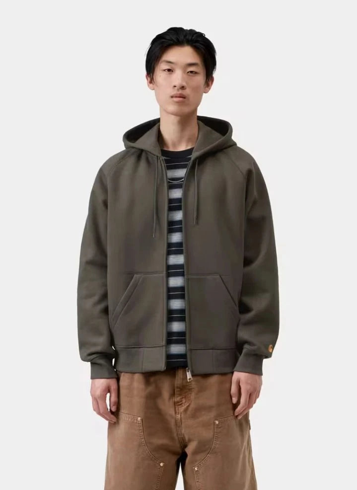 Carhartt WIP - Chase Sweatshirt mit Reißverschluss | Dunkelgrau