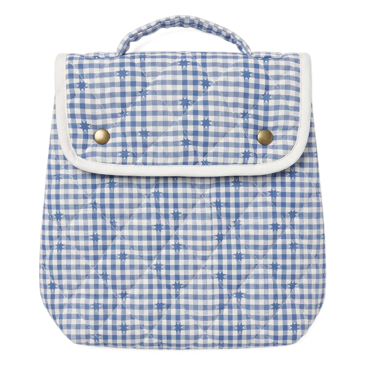 Editions Aimable - Simone Snack-Tasche | Blaue Vichy-Baumwolle
