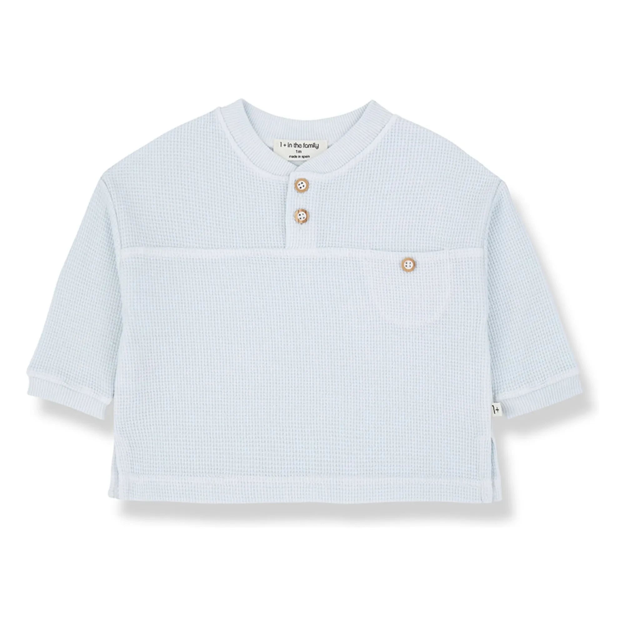 1+ in the family - Amorgos Waffel-Pullover | Hellblau