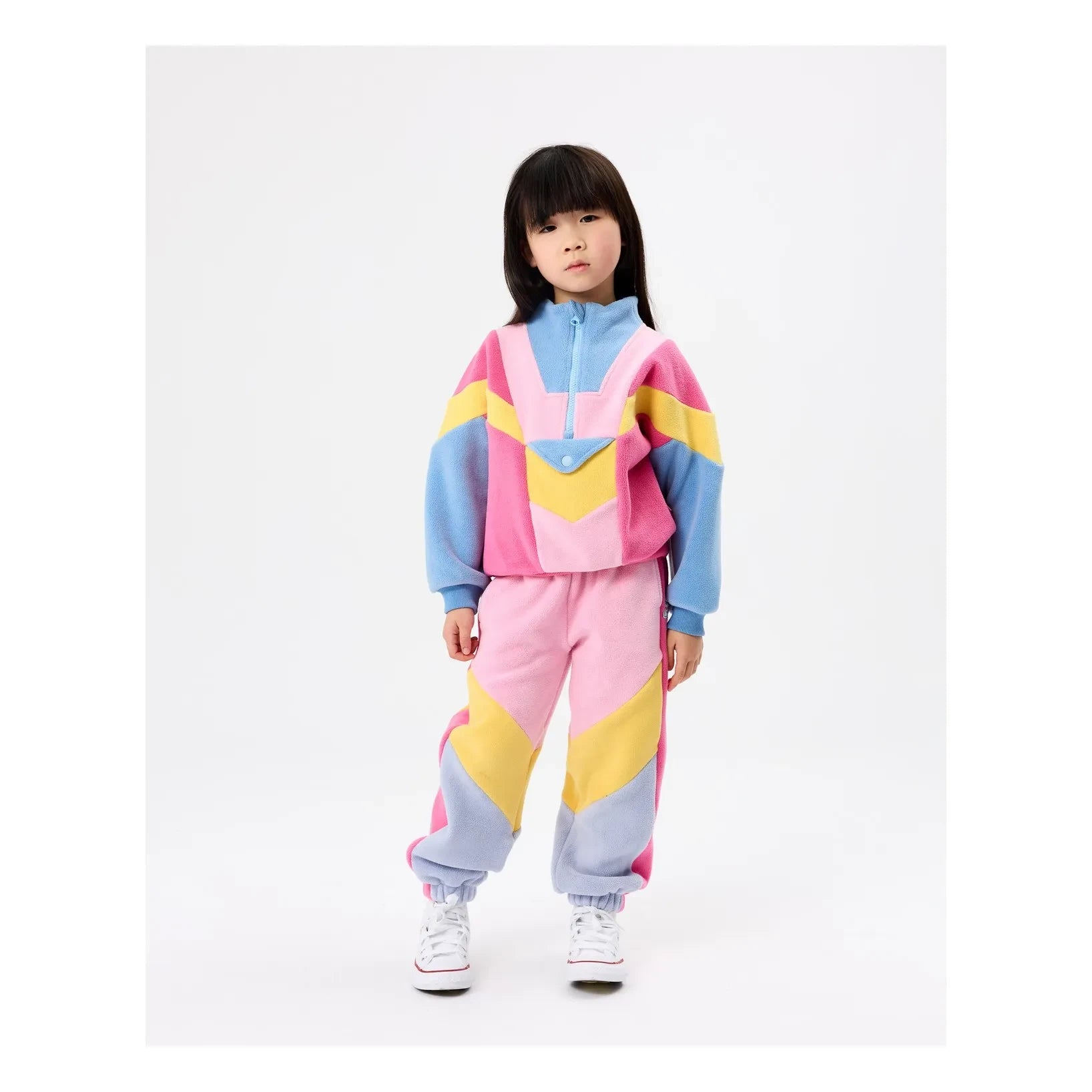 Goldie + Ace - Colour-Block Fleece-Jogger | Rosa