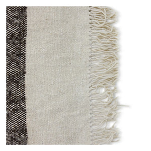 HKliving - Gestreifter Kelim Teppich | Creme