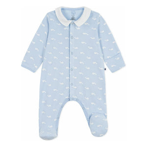 Petit Bateau - Dors Bien Baleines Bio-Baumwolle Pyjama | Hellblau