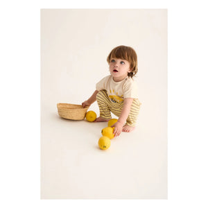 Cozmo - Jasper Gestreifte Terry Leggings | Gelb