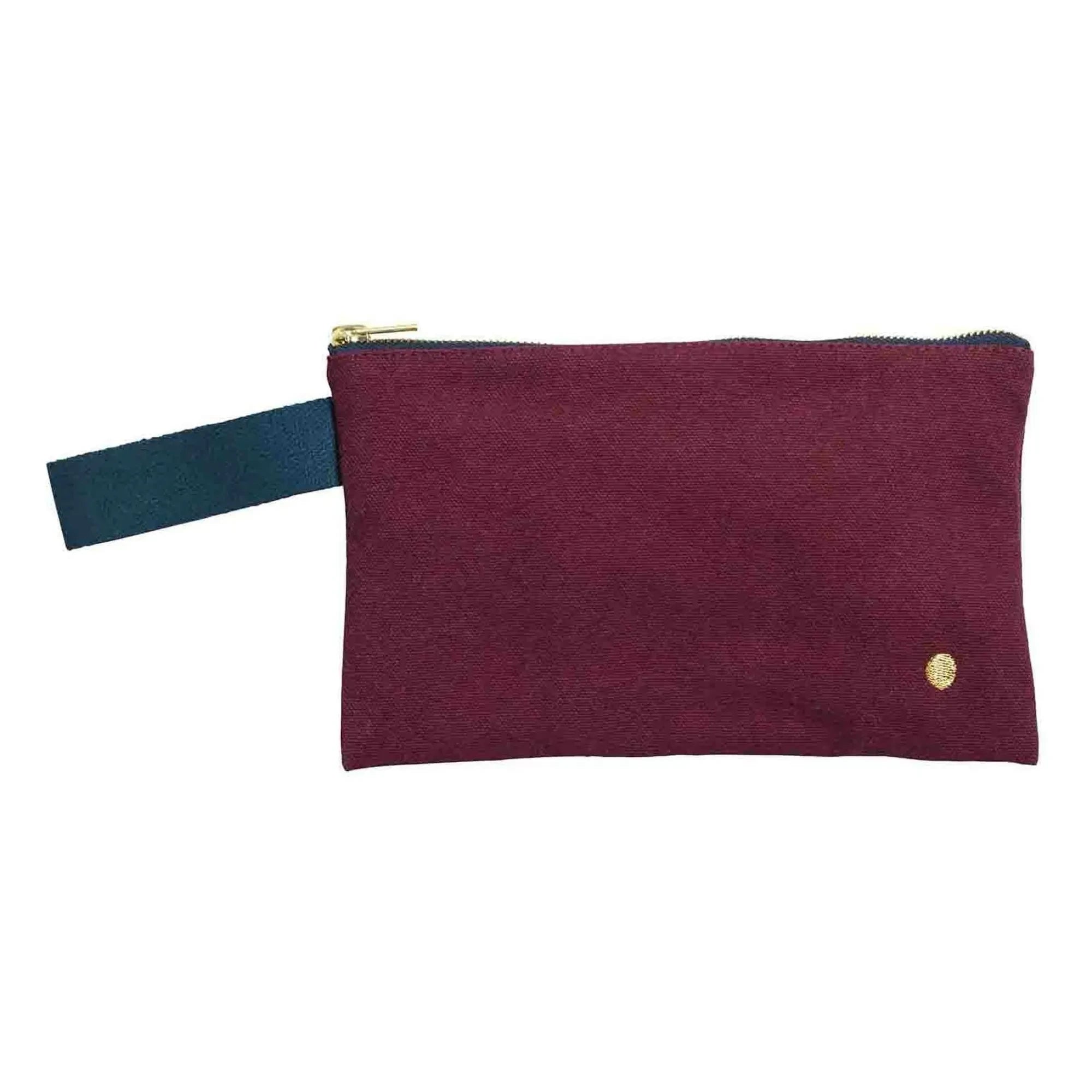 La cerise sur le gâteau - Kulplu organik pamuk clutch çanta | Bordo