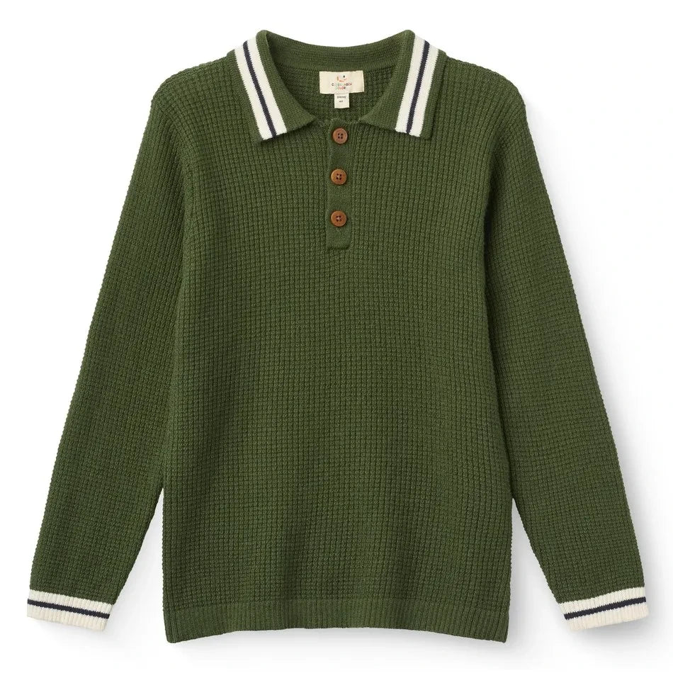 Copenhagen Colors - Strick-Poloshirt aus Bio-Baumwolle | Grün