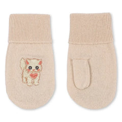 Konges Sløjd - Collette Katze Wolle Handschuhe | Blass Rosa