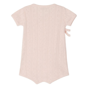 Bonpoint - Pointelle Chamomile Organic Cotton Playsuit | Puderrosa