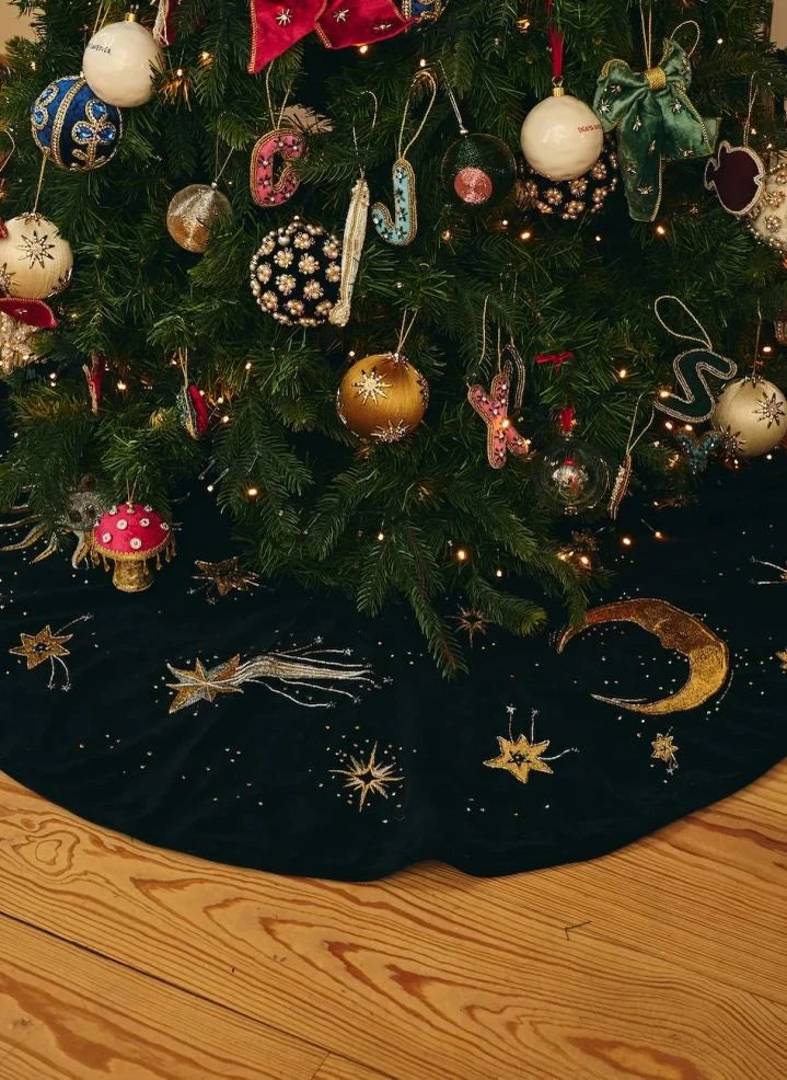 Anna + Nina - Göksel Weihnachten Tannenbaum Socke | Schwarz