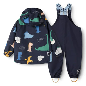 Liewood - Manu Dinosaurs Regenbekleidungs-Set Hergestellt aus recycelten Fasern | Dunkelblau