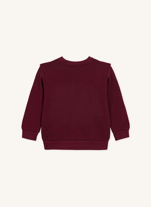 Petit Bateau - PB Rüschensweatshirt | Bordeaux