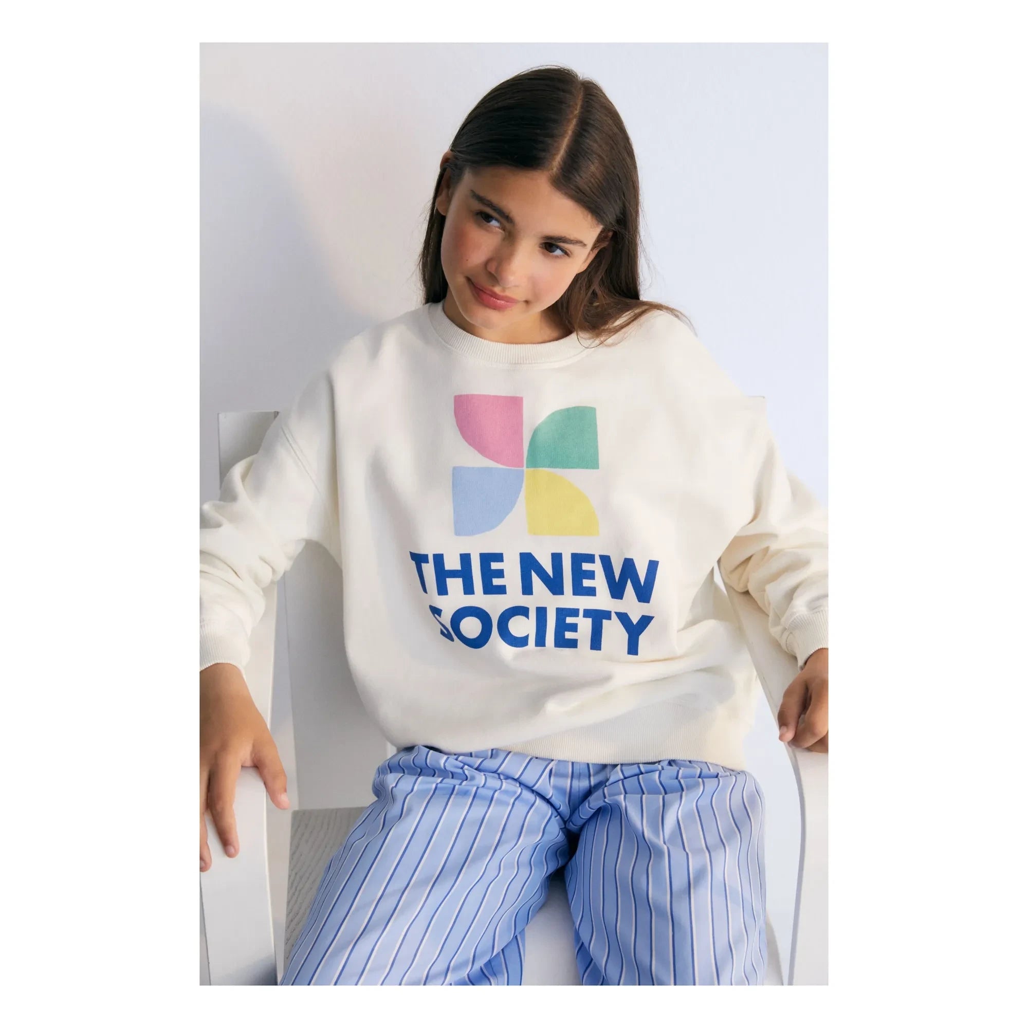 the new society - Sweat Logo Mykonos Baby | Ecru