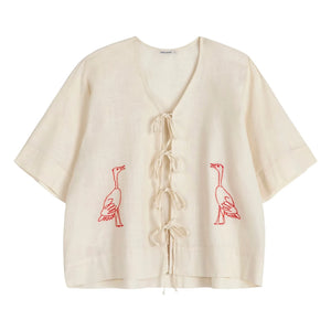 Bobo Choses - Bestickte Bio-Baumwollbluse | Creme