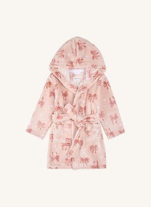 Petit Lem - Bademantel mit Schleifenprint | Rosa