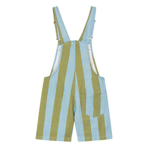 Favorite People - Ravioli Gestreifte Kurze Latzhosen - Damen Kollektion | Olive