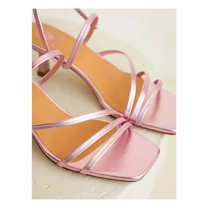 Bobbies - Alix Laminé Ledersandalen | Rosa