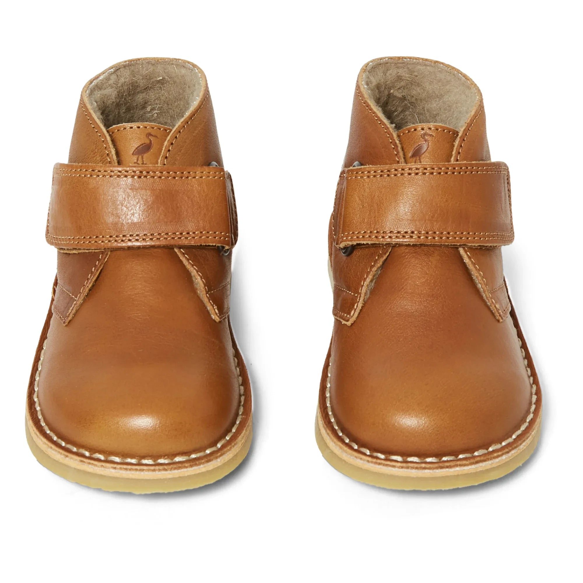 Petit Nord - Wüstenfell-Klettschuhe | Cognac