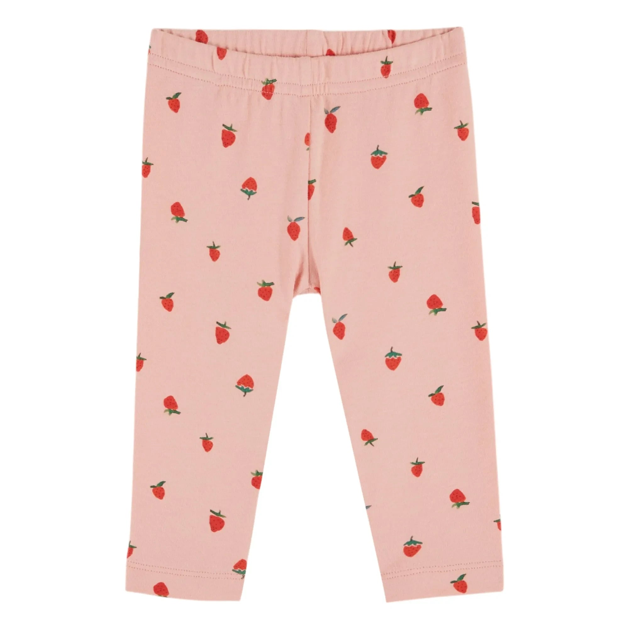 Emile et Ida - Leggings aus Bio-Baumwolle mit Erdbeermuster | Rosa