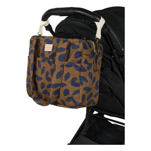 Nobodinoz - Hyde Park Blue Leaves wasserdichte Wickeltasche | Blau