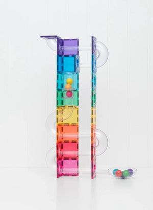 Connetix - Regenbogen | 114-teiliges Glänzendes Kugelrennen-Set