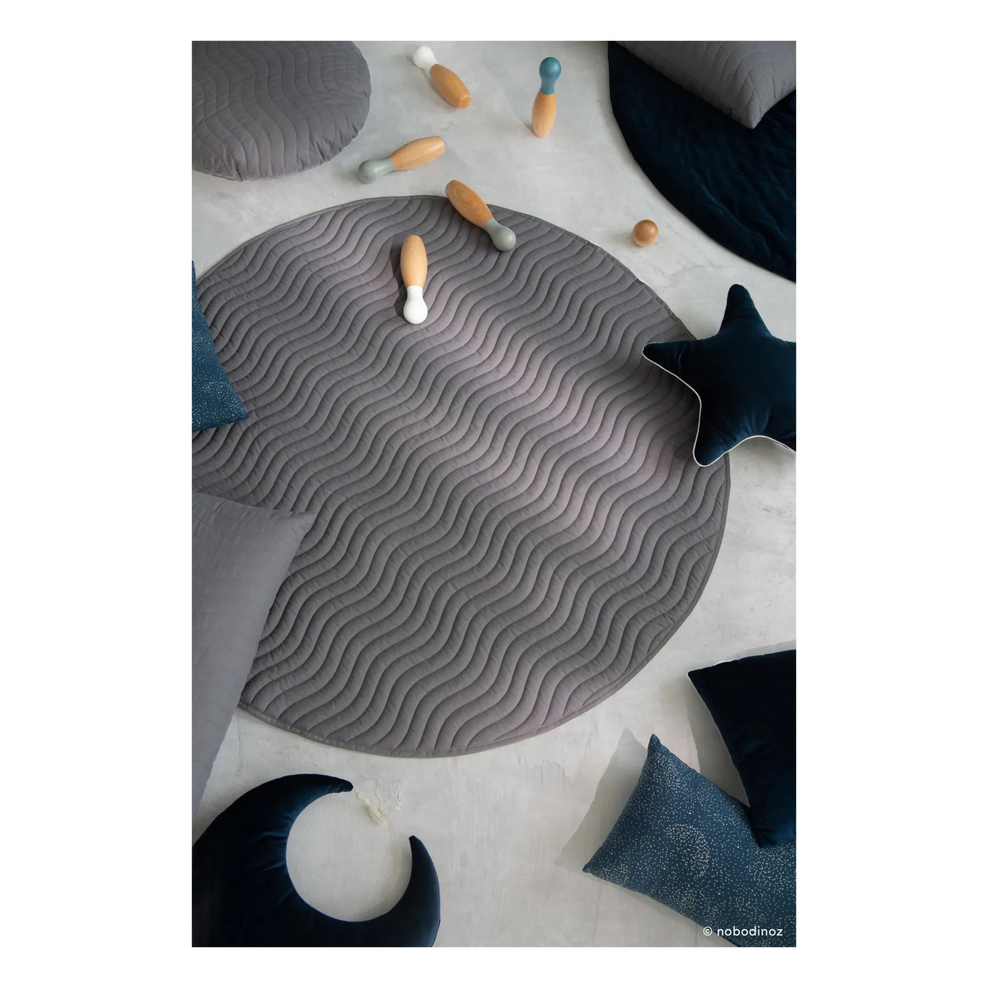 Nobodinoz - Kiowa Spielmatte 105 cm | Grau