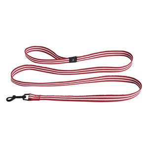 Hallo - Gestreiftes Hundehalsband | Rot