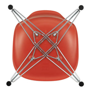 Vitra - DSR Plastikstuhl - Chromgestell - Charles & Ray Eames | Mohnrot