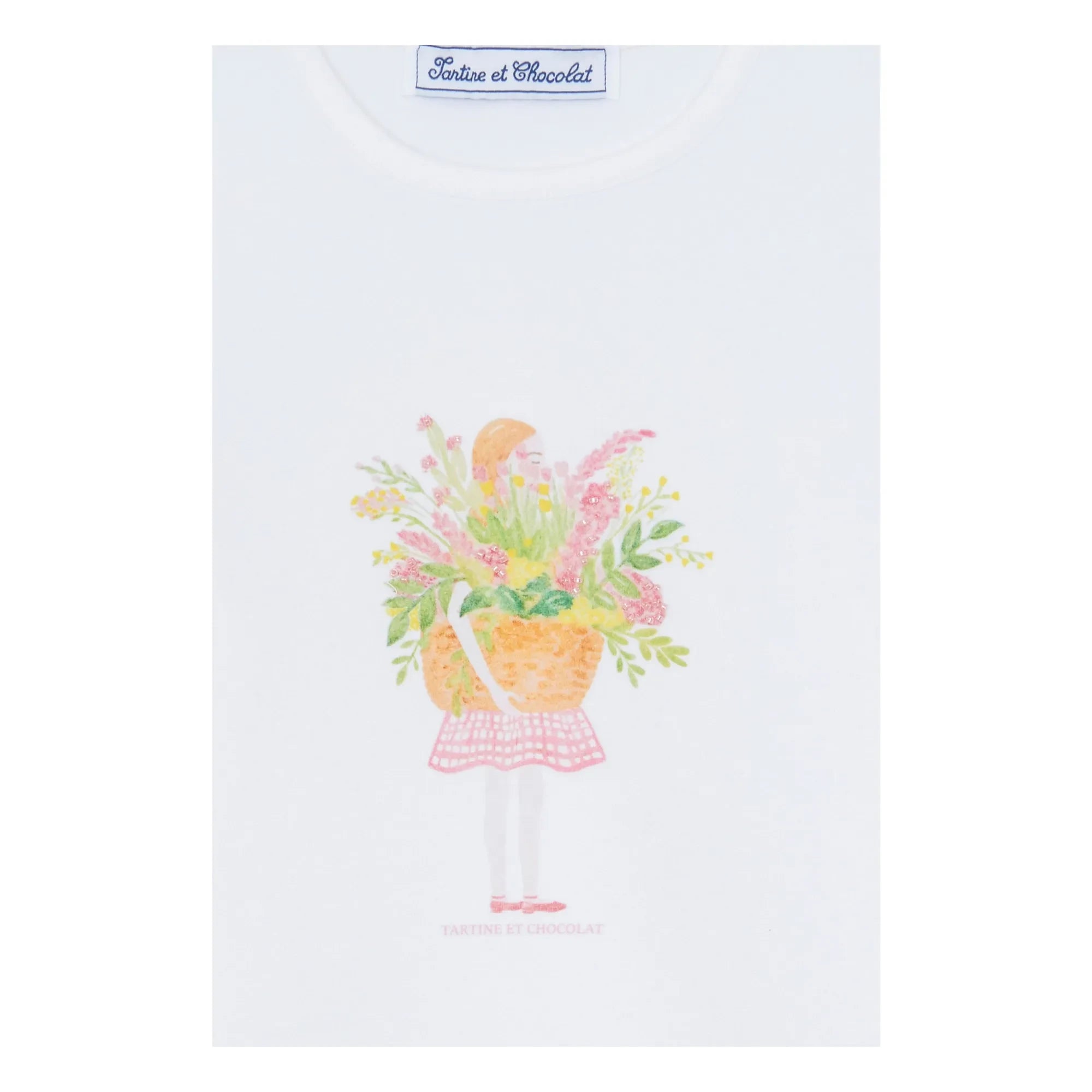 Tartine et Chocolat - Perlenbouquet-T-Shirt | Weiß