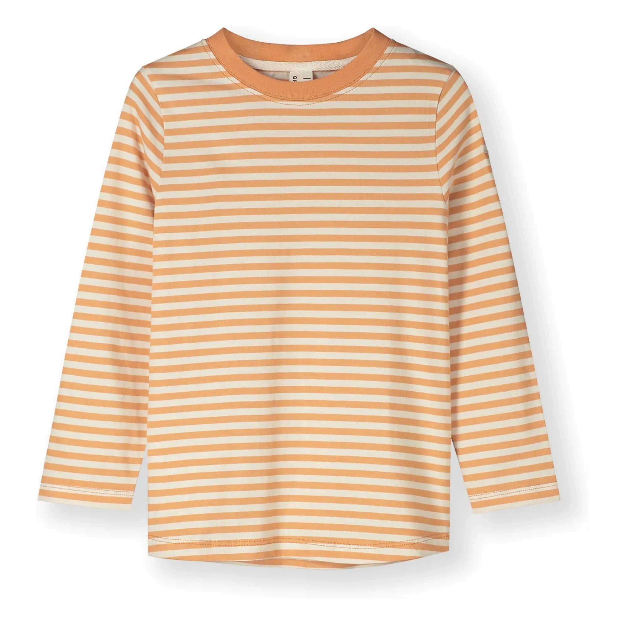 Gray Label – Gestreiftes T-Shirt aus Bio-Baumwolle | Aprikose