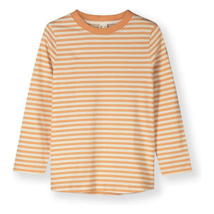 Gray Label – Gestreiftes T-Shirt aus Bio-Baumwolle | Aprikose