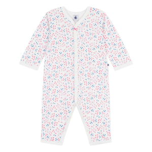 Petit Bateau - Schlafanzug mit Blumenmuster | Weiß