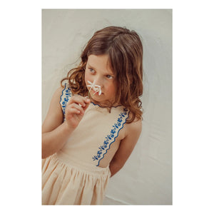 THE LiTTLE POETS - Teresa Carreaux Besticktes Kleid | Blassgelb