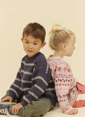 Wheat - Harlow Jacquard-Pullover aus Bio-Baumwolle | Ecru