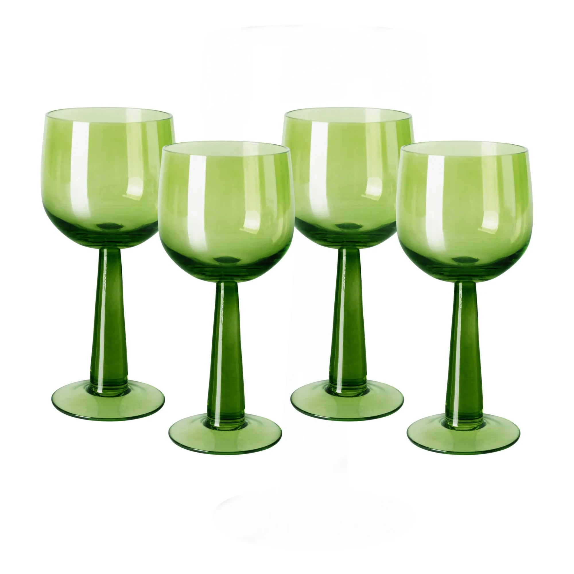 HKliving - The Emeralds Gläserset - 4-teilig | Gelbgrün