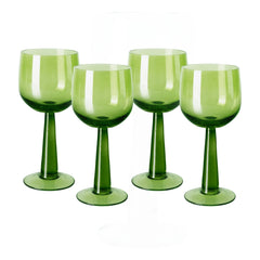 HKliving - The Emeralds Gläserset - 4-teilig | Gelbgrün